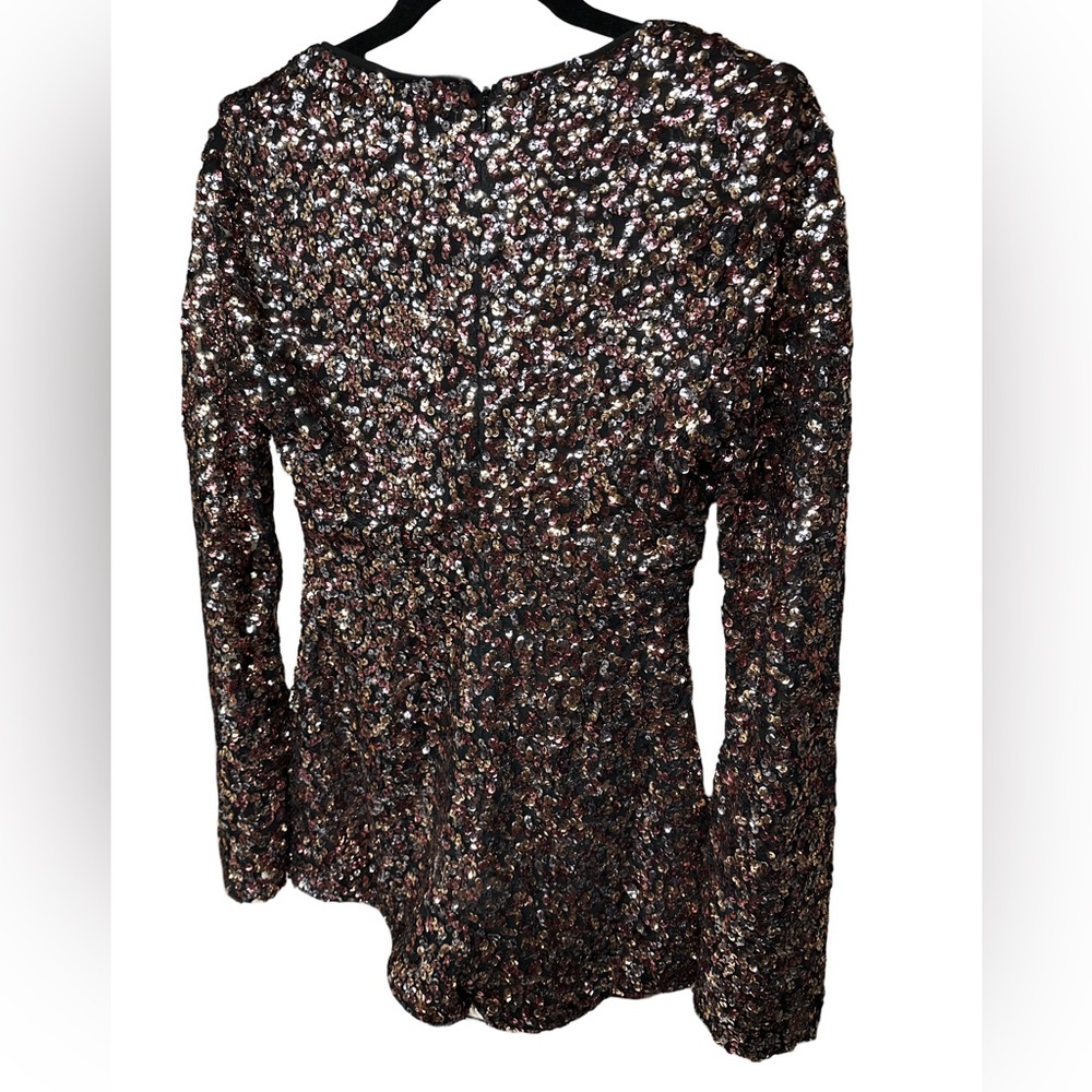 Camila Coelho Yarah Romper in Metallic Mauve - Picture 4 of 6